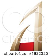 Poster, Art Print Of Red And Beige Arrow Shaped Letter A