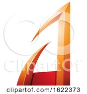 Poster, Art Print Of Red And Orange Arrow Shaped Letter A