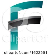 Poster, Art Print Of Persian Green And Black Letter F