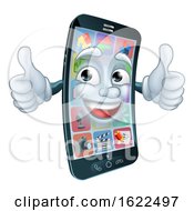 Poster, Art Print Of Mobile Phone Cell Mascot Cartoon Character