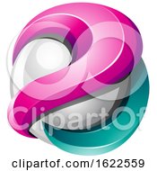 Poster, Art Print Of White Pink And Green Sphere