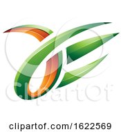 Poster, Art Print Of Green And Orange 3d Claw Like Letters A And E