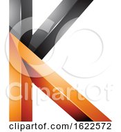 Poster, Art Print Of Orange And Black Letter K