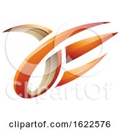 Poster, Art Print Of Beige And Orange 3d Claw Like Letters A And E
