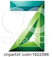 Poster, Art Print Of Green And Turquoise Letter A