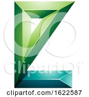 Poster, Art Print Of Green And Turquoise Letter E