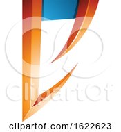Poster, Art Print Of Orange And Blue Arrow Like Letter E