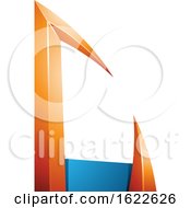 Poster, Art Print Of Orange And Blue Arrow Like Letter C