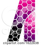 Magenta Honeycomb Pattern Letter A