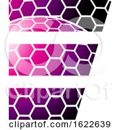 Magenta Honeycomb Pattern Letter E