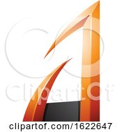 Poster, Art Print Of Black And Orange Arrow Shaped Letter A