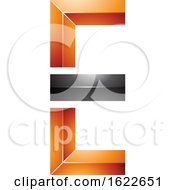 Poster, Art Print Of Orange And Black Letter E
