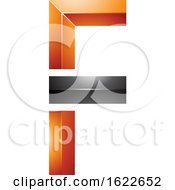 Poster, Art Print Of Orange And Black Letter F