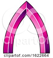 Poster, Art Print Of Magenta Letter A With A Dark Outline