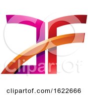 Poster, Art Print Of Magenta And Red Dual Letters A And F