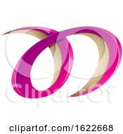 Poster, Art Print Of Magenta Curvy Letters A And Or D