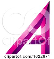 Poster, Art Print Of Magenta Geometric Letter A