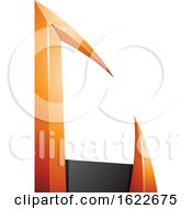 Poster, Art Print Of Orange And Black Arrow Like Letter C