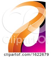 Poster, Art Print Of Magenta And Orange Curvy Letter A