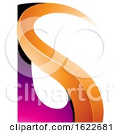 Poster, Art Print Of Magenta And Orange Curvy Letter G