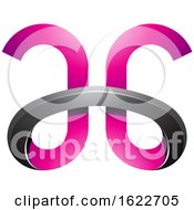 Magenta And Black Curvy Letters A And G