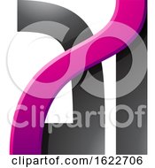 Poster, Art Print Of Magenta And Black Dual Letters A And L