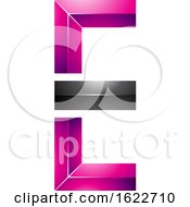 Poster, Art Print Of Magenta And Black Letter E