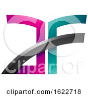 Poster, Art Print Of Magenta And Red Dual Letters A And F
