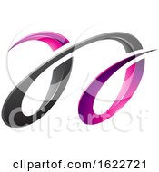 Magenta And Black Dual Letters A