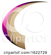 Poster, Art Print Of Magenta And Beige Flying Letter C