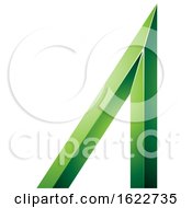 Poster, Art Print Of Green Geometric Letter A