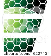 Poster, Art Print Of Green Honeycomb Pattern Letter E