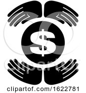 Black And White Hands Around USD Circle by Lal Perera