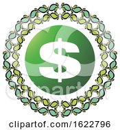 Poster, Art Print Of Usd Circle With Leaves
