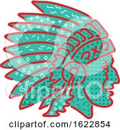 Poster, Art Print Of Native American Headdress Memphis Style