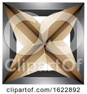 Poster, Art Print Of Black And Gold Square