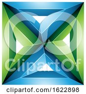 Poster, Art Print Of Blue And Green Square