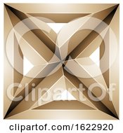 Beige Or Gold Geometric Square by cidepix