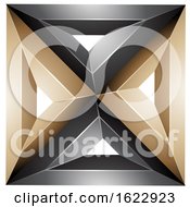 Poster, Art Print Of Beige Or Gold And Black Square