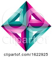 Magenta And Turquoise Diamond by cidepix