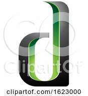 Poster, Art Print Of Green And Black Letter D