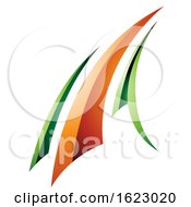 Orange And Green Flying Letter A