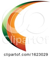 Poster, Art Print Of Green And Orange Flying Letter C