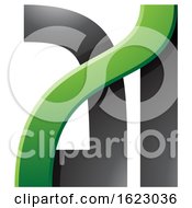 Poster, Art Print Of Green And Black Dual Letters A And L