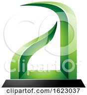 Poster, Art Print Of Green And Black Letter A