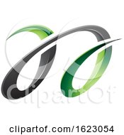 Poster, Art Print Of Green And Black Dual Letters A