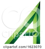 Poster, Art Print Of Green Geometric Letter A