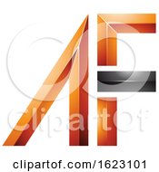 Poster, Art Print Of Black And Orange Letters A And F