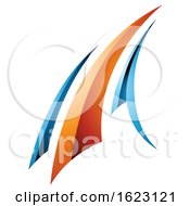 Poster, Art Print Of Blue And Orange Flying Letter A