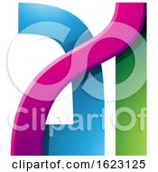 Poster, Art Print Of Blue And Magenta Dual Letters A And L